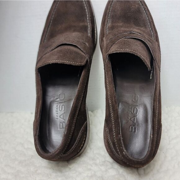 Testoni Basic Men’s 11M Brown Suede Penny Loafers Slip On Dress Shoes main image 5